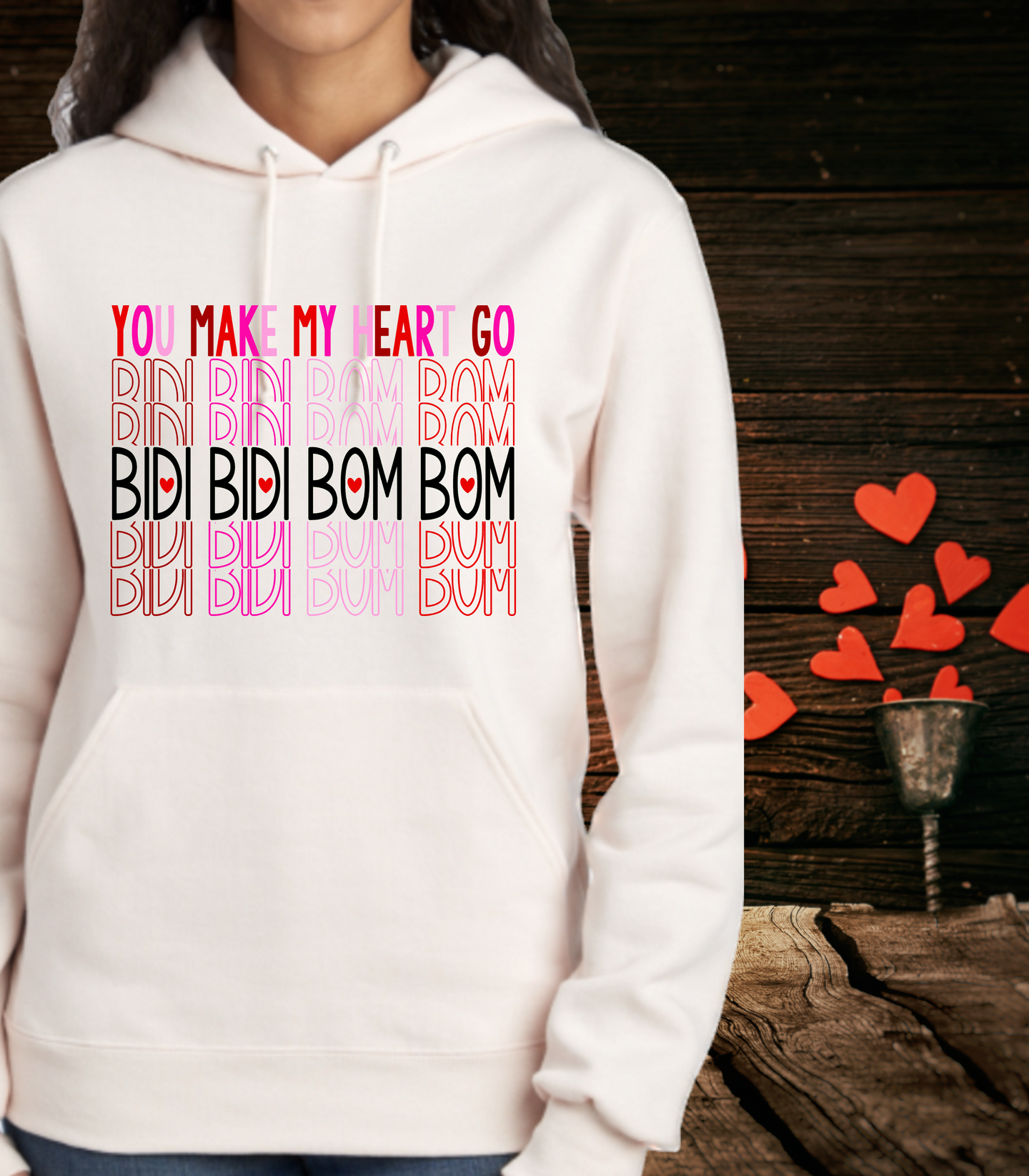 Bidi Bidi Hearts Hoodie