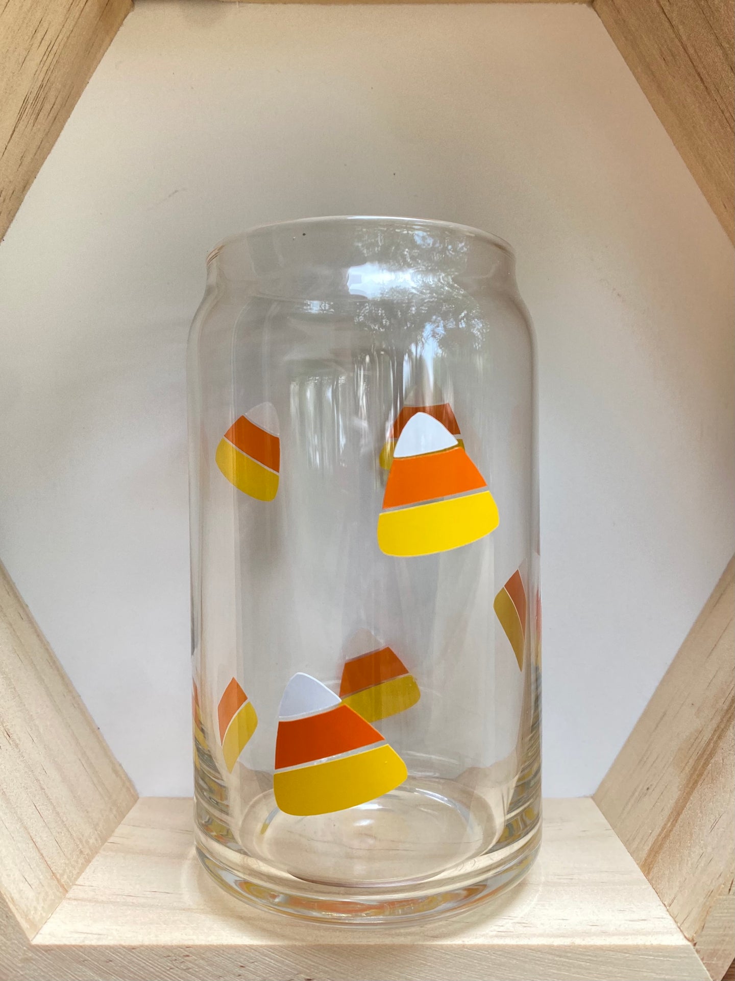 Candy Corn Glass Cup