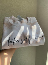 Load image into Gallery viewer, Take Self-Care tie-dye Sweatshirt
