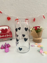 Load image into Gallery viewer, Black Hearts 16oz.or 20 oz. glass cup
