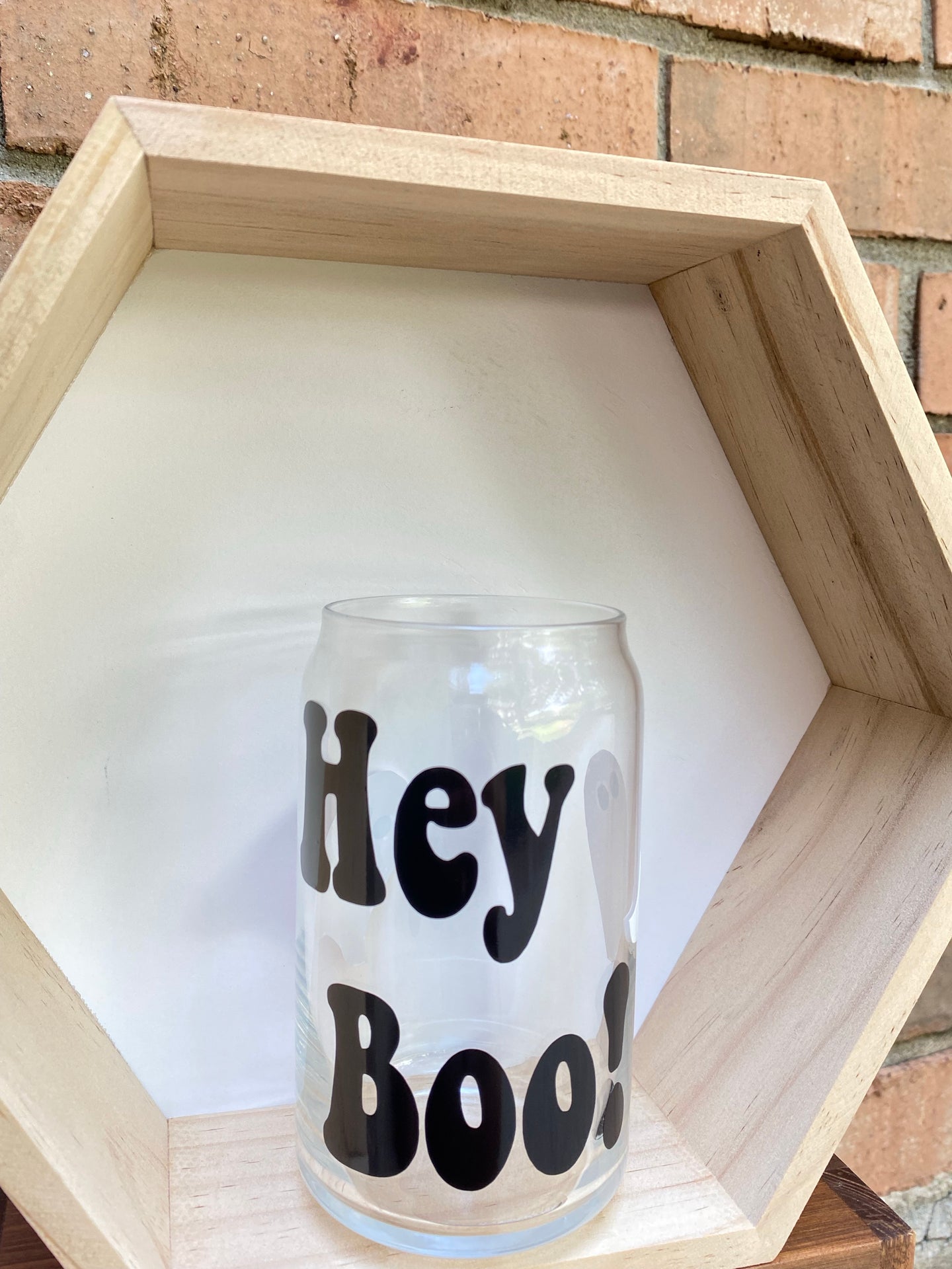 Hey Boo! Glass cup