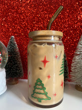 Load image into Gallery viewer, Christmas Trees, cold color-changing 16 oz. glass cup
