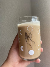 Load image into Gallery viewer, Moon Phases 16oz. glass can cup
