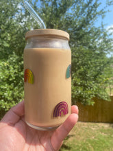 Load image into Gallery viewer, Tiny Rainbows 16oz glass cup
